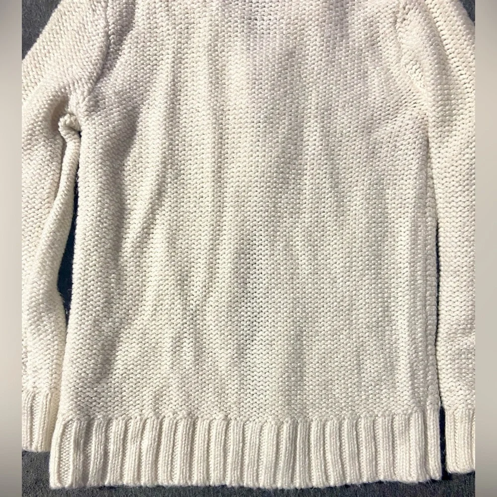 Oshkosh Toddler Girls Clothes 4t Ivory Cable Knit Hooded Cardigan Coat Sweater